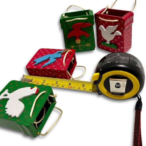 Enesco Midwest Four Hand Painted Decorative Wood Christmas Ornament Boxes! RARE! - Picture 8 of 8